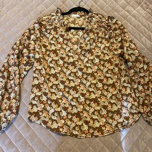 Kori Brown Floral Women's Blouse